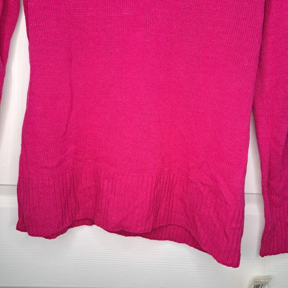 NEW JohnPaulRichard Pink Braided Collar Pullover Sweater Size XL
